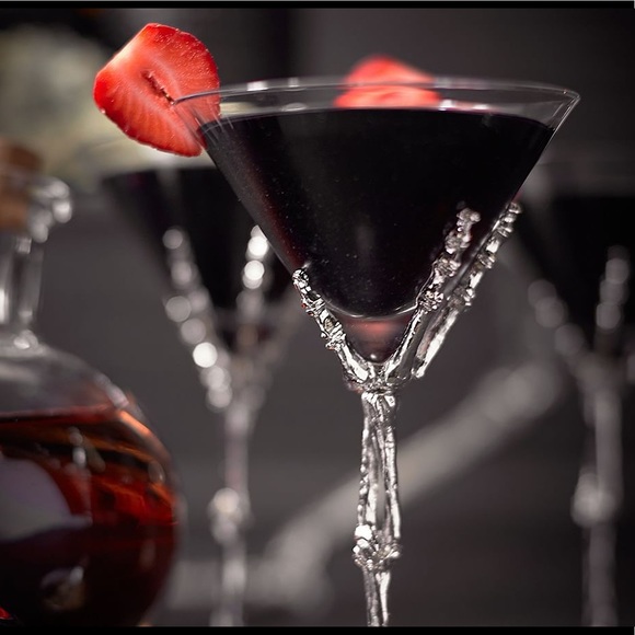 Pottery Barn Skeleton Hand Martini Glasses (x1) - Picture 3 of 5